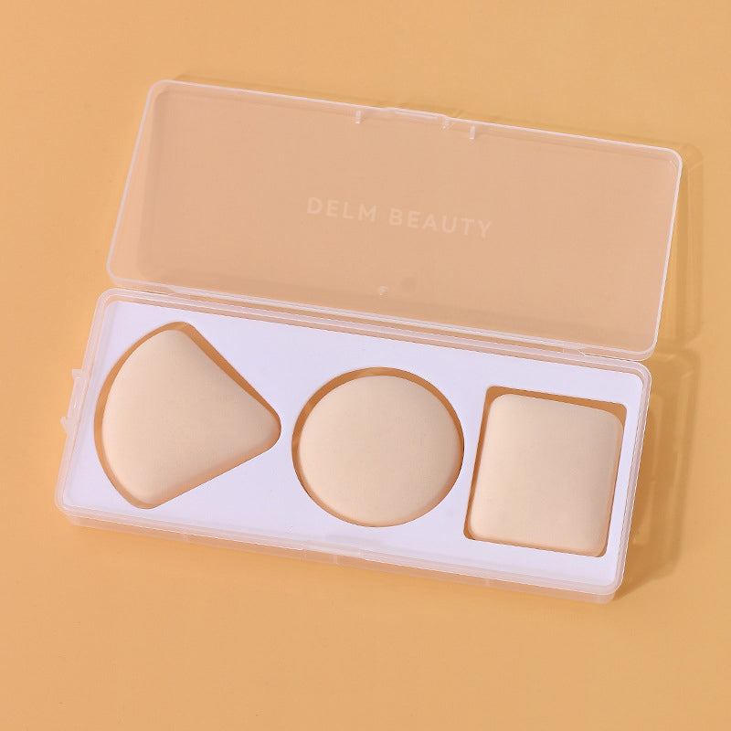 Makeup Puff Triangle Shape With Box