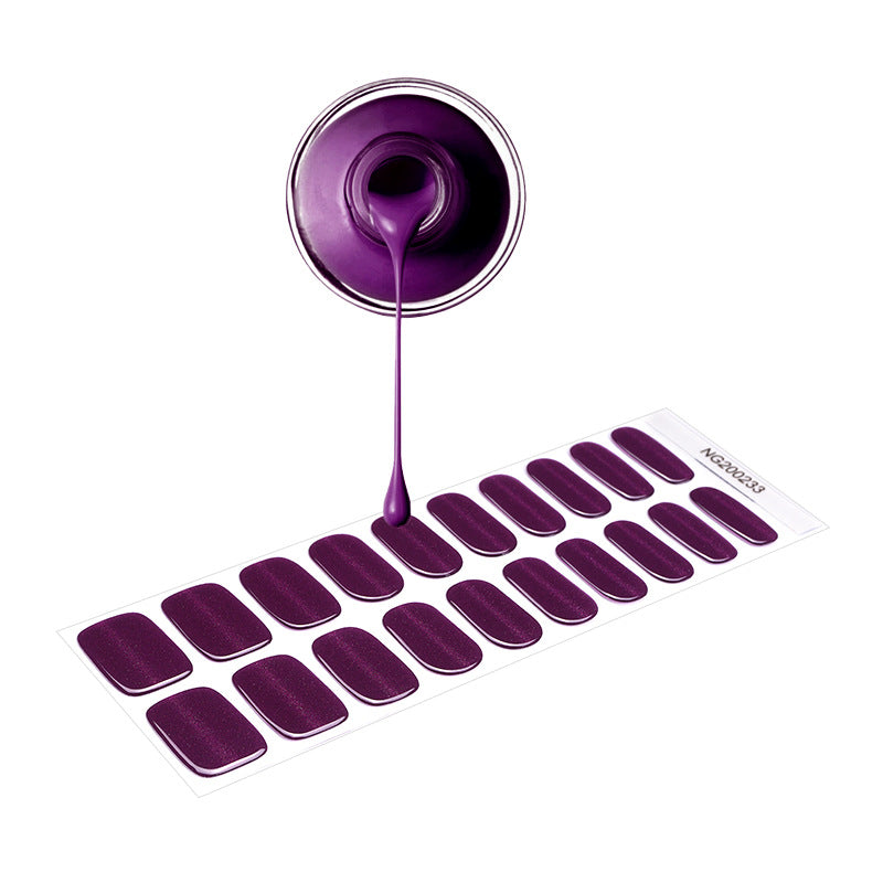 Semi-Cured UV Nail Stickers Purple