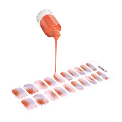 Semi-Cured UV Nail Stickers Raspberries Red